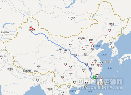 从地图上看,福建和新疆是"一路一带"在中国的两极图片